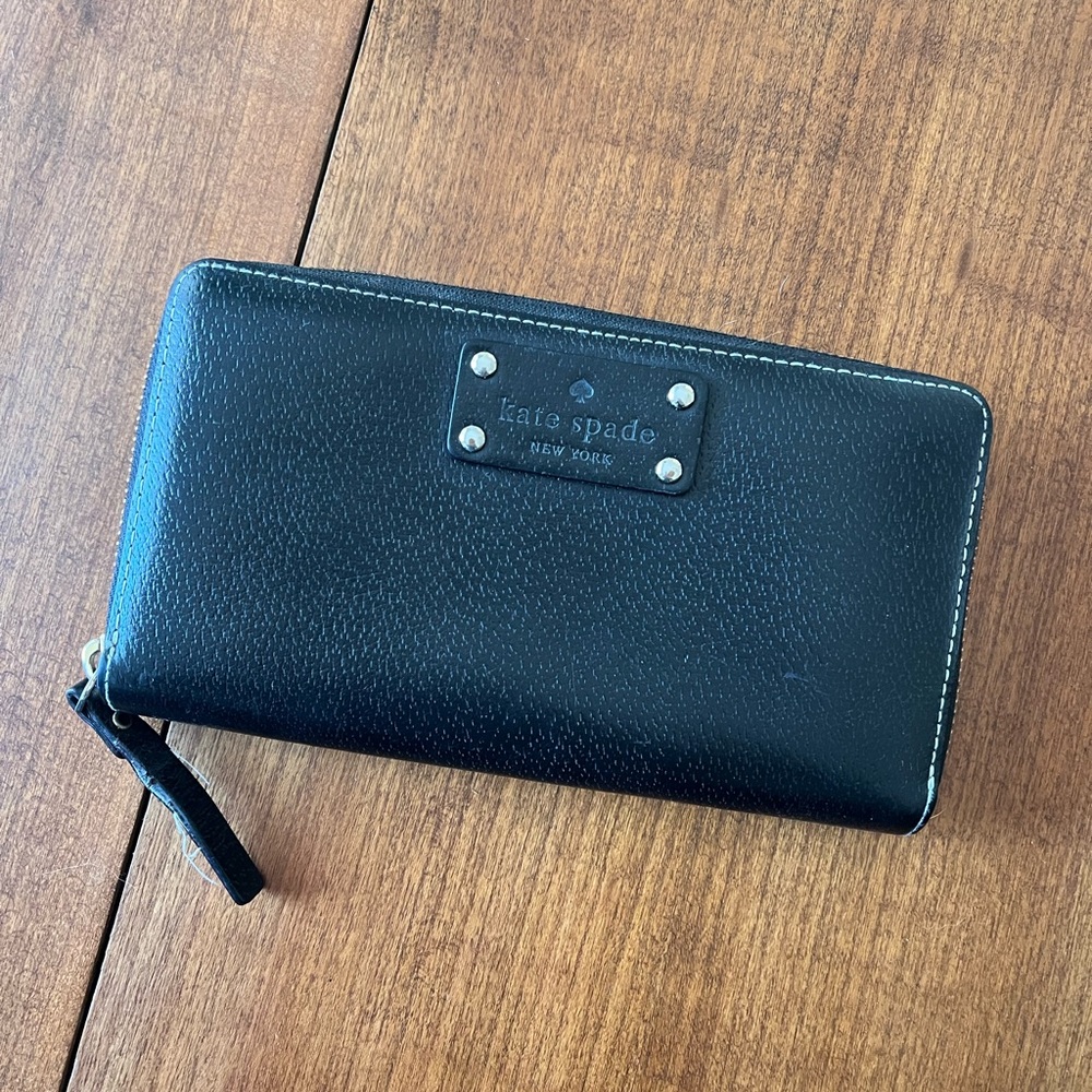 Kate spade black leather wallet